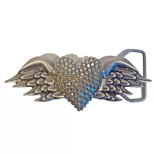 Bridget Shuster UNIQUE Crystal Angel Heart Emblem, 7”X3” - Picture 1 of 4
