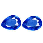 1.02 Ct VVS [2Pcs Pair] Shimmering Pear 5.2 x 4.3 MM Royal Blue Natural Kyanite