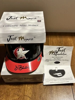 HANK BLALOCK CHARLOTTE RANGERS AUTO Mini Baseball Helmet JUST MINORS (255/600) - Image 1 of 4