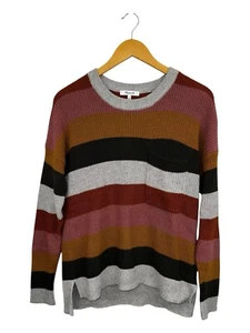 Madewell Women Patch Pocket Pullover Sweater Multicolor Walton Stripe Sz S - Picture 1 of 6
