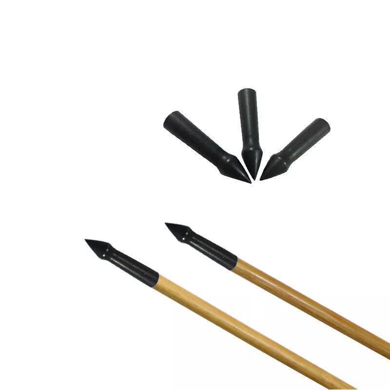 12pcs 100grain Glue on Field Points Arrowheads for 7.5-8.0mm Wood Bamboo Arrows - Image 1 of 4