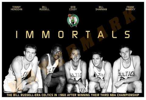 THE BILL RUSSELL ERA NBA CHAMPION BOSTON CELTICS 19”x13” COMMEMORATIVE POSTER Cover