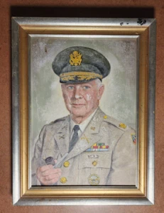 Vintage Painting / Portrait of US ARMY Major Walter B. Richardson Framed! - Picture 1 of 11