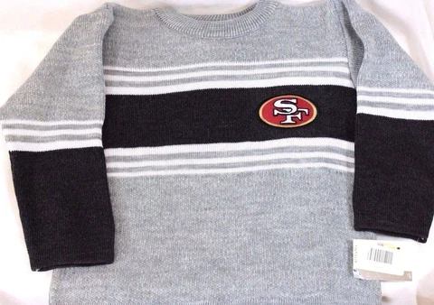 Boys Kids Youth NFL Apparel Mighty Mac San Francisco 49'ers Football Sweater Cover