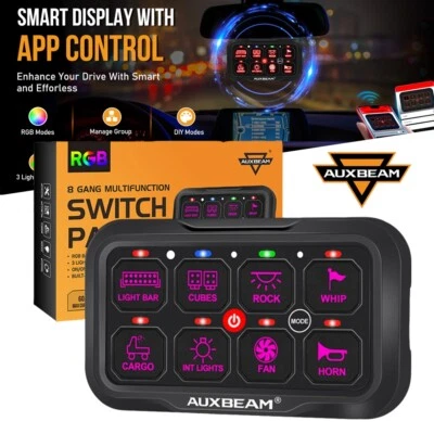 AUXBEAM RGB 8 Gang AR-800 Switch Panel Relay Control For Toyota Tacoma 2012-2015 - Image 1 of 4