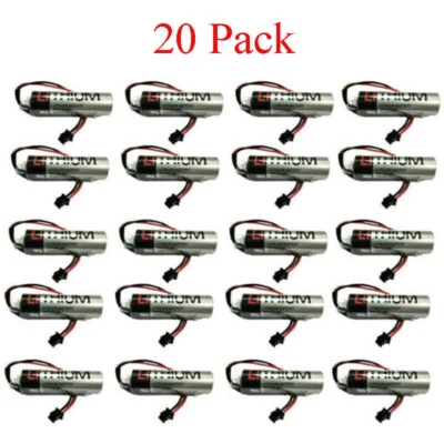 20pcs TOSHIBA ER6V 3.6V ER6VC119B ER6VC119A 3.6V PLC Battery with Black Plug New - Image 1 of 4