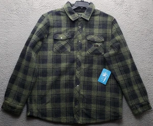 O'Neill Fleece Shacket Men 2XL Multi Plaid Standard Fit Detail Pocket Snap Front - Picture 1 of 9