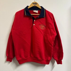 Vintage RM Williams Australia Rugby Polo Shirt Red Men's Size Large Western - Picture 1 of 7