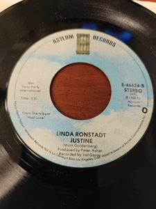 Linda Ronstadt: Hurt So Bad / Justine 45 RPM VG Vinyl Record 80s - Picture 1 of 7