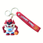 Tasmanian Devil Rubber & Metal Keychain Looney Tunes Space Jam Taz Basketball