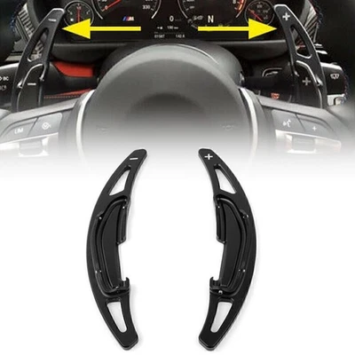 Fit BMW M2 F87 16-17 M5 F10 Black Steering Wheel Shift Paddle Shifter Extension - Image 1 of 4