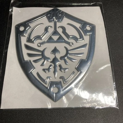 Nintendo Zelda Silver Embossed Shield Hard Decal Sticker CultureFly 5x 5 - Image 1 of 3
