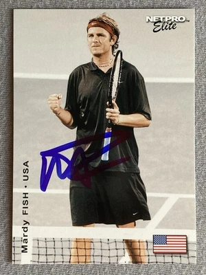 MARDY FISH AUTOGRAPH 2003 NETPRO ELITE EVENT EDITION TENNIS TRADING CARD #E23 - Image 1 of 2