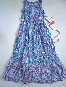 New Lilly Pulitzer for Target My Fans Maxi Dress Size Large Beachy Summer Dress - Picture 1 of 7