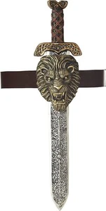 Roman Sword & Gold Lion Sheath Toy Fancy Dress Up Halloween Costume Accessory - Picture 1 of 1