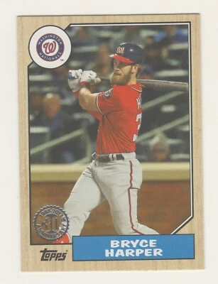 2017 Topps Update 1987 RETRO 30th ANNIVERSARY #US87-1 BRYCE HARPER Phillies - Image 1 of 2
