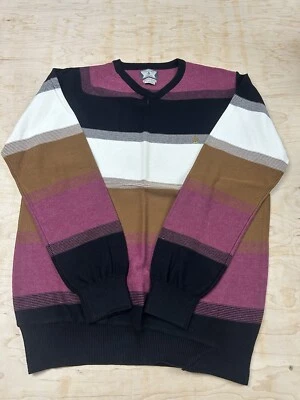 Volcom Vintage Collectable Long Sleeve “STANDARD STRIPE SWEATER” - Size L - Image 1 of 4