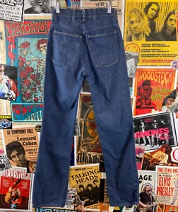 Vintage 60s Dark Wash Montgomery Ward Ranch 101 24x29 Denim Jeans Straight Leg - Picture 1 of 9