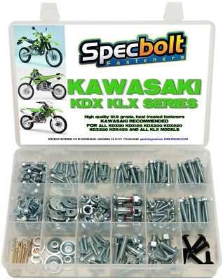 Bolt Kit Kawasaki KDX KLX 175 200 220 225 250 KLR 110 Plastics body frame - Image 1 of 4