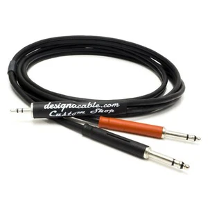 Stéréo Mini Jack à Double 4.4mm Tt Bantam aux Séparateur Câble. Patchbay Insert - Picture 1 of 2