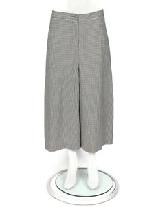 Alexander McQueen Wide Leg Capri Crop Pants Black Gingham McQ size IT 42 - 983 - Picture 1 of 6