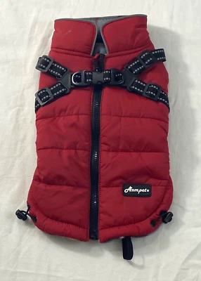 Asmpet winter vest size small red insulated zipper adjustable straps fleece line - Image 1 of 4