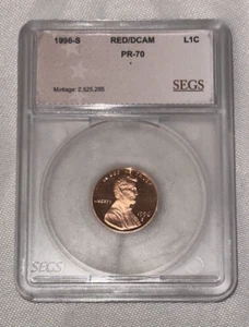 1996-S Lincoln Penny PR-70 RED DCAM - Coin - Picture 1 of 2