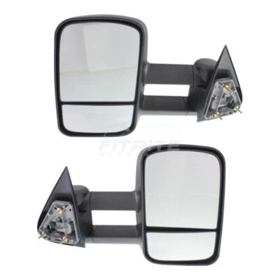 Espejo de remolque derecho y derecho ajuste manual manual plegable texturizado Gmc Yukon para 00-06 Foto 1 de 4