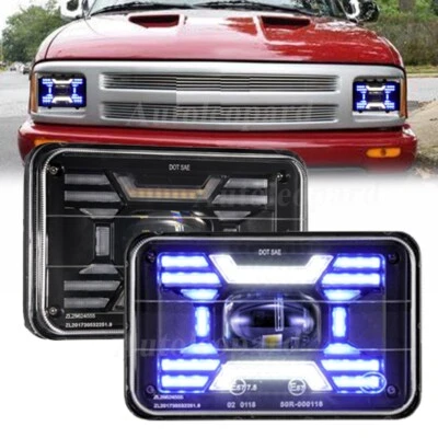 Luces intermitentes DRL altas bajas faros 4x6 para Chevy S10 Blazer 1994 1995-1997 Foto 1 de 4