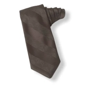 Men’s Neck Tie Givenchy Monsieur Classic Fit Brown Striped 56 Inch X 4 Inch - Picture 1 of 4
