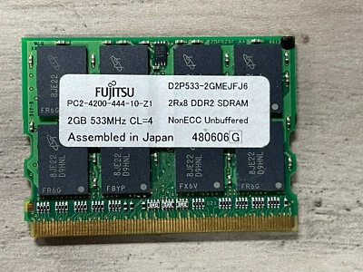 2Gb 533MHz DDR2-4200 172PIN MICRO-DIMM RARE D2P533-2GMEJFJ6 - Image 1 of 2
