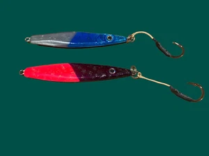 2 señuelos de pesca de agua salada de plantilla de metal 5 oz - Imagen 1 de 9