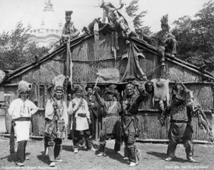 Six Nations Long House 1901 Vintage 8x10 Reprint Of Old Photo - Picture 1 of 1