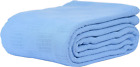 Textile Hospital Thermal SNAGLESS Spread Blanket, 100% Cotton (74x100 in, Blue)