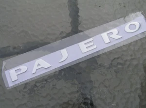 MITSUBISHI PAJERO CHROME LETTER SCRIPT SUV Badge EMBLEM fit 2007 2008 2009 2010 - Picture 1 of 4