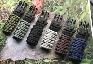 20 22 Custom Order Black Green Gray Adjustable Survival Paracord Watch Band - Picture 1 of 13