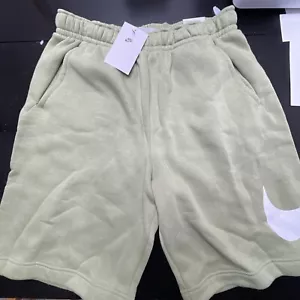 Men's Nike Sportswear Club Fleece Alligator Green Shorts Size M- Tall BV2721 334 - Picture 1 of 6