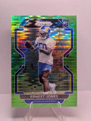 2021 Panini Prizm Ernest Jones #421 Rookie Card Green Pulsar LA Rams - Image 1 of 2