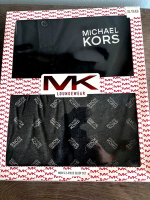 NUEVO PIJAMA MICHAEL KORS LOUNGEWEAR PARA HOMBRE 2 PIEZAS LS JUEGO PARA DORMIR NEGRO XL NUEVO EN CAJA Foto 1 de 4