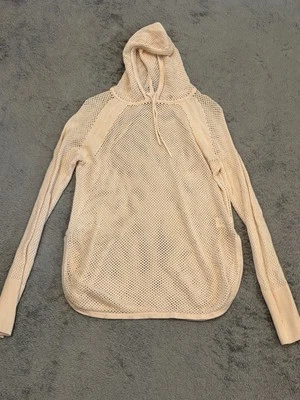 Sudadera con Capucha Cabi Malla Red de Pesca Para Mujer Mediana Rosa Crema Pullover Playa Verano Informal Foto 1 de 4