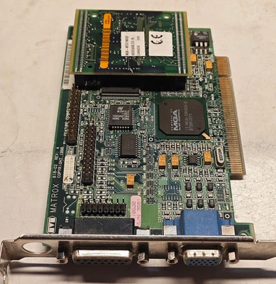 PCI VGA Matrox Mystique 618-02 Rev: A ( MGA-1064SG-D ) upgraded to 4 MB SGRAM - Image 1 of 4