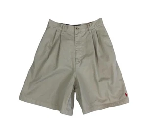 VTG 90s 'RALPH LAUREN' BEIGE HIGH-WAISTED CASUAL BEACH HOLIDAY CHINO SHORTS XS 6 - Picture 1 of 7
