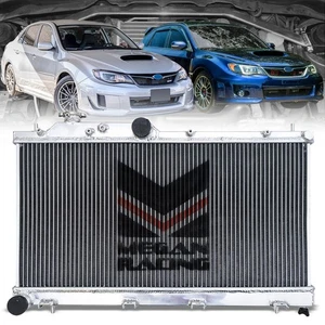 Megan Aluminum Bolt-On 2-Row Radiator with Cap For 08-14 WRX & 08-21 STI MT - Picture 1 of 3
