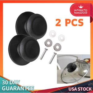Paquete de 2 juego de perillas de tapa de olla universal de repuesto para ollas de barro sartenes y utensilios de cocina - Imagen 1 de 14