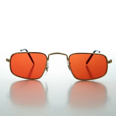 Ben Franklin Square Hippy Sunglass with Colored Lens Red / Gold - Jazz - Image 1 of 3