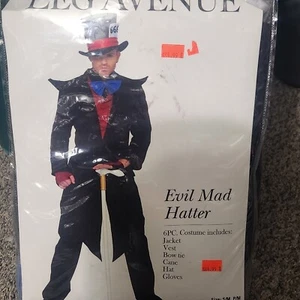 Evil Mad Hatter Mens Adult S/M Costume Halloween Dress-up - Picture 1 of 4
