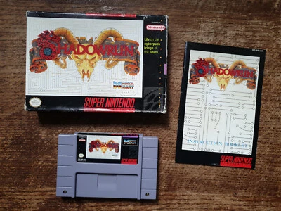 SNES SUPER NINTENDO - SHADOWRUN SHADOW RUN #RPG USA NTSC CIB — 第 1/4 张图片