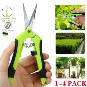 Curved Blade Sharp Trimming Scissor Bud Pruning Shears Plant Trimmer Garden Tool - Picture 1 of 10