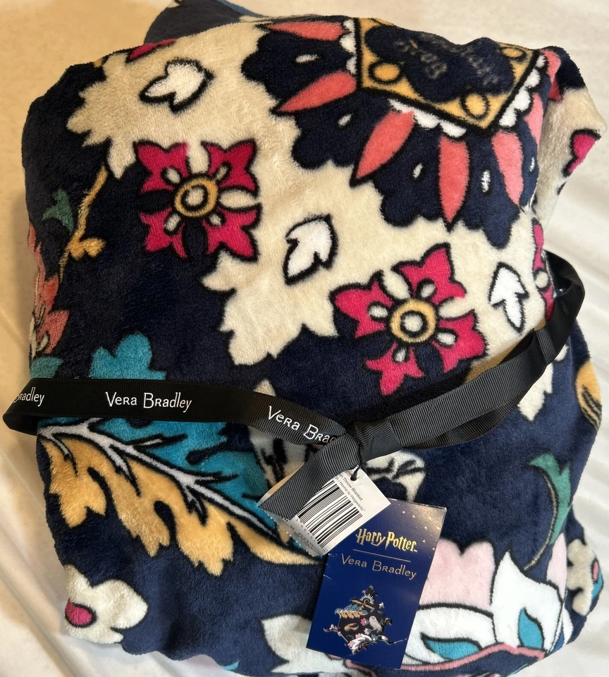Manta de felpa Vera Bradley Harry Potter Home To Hogwarts 2020 azul nueva Foto 1 de 2