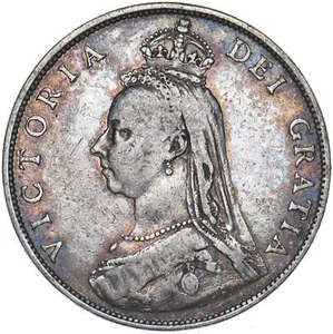 1887 Florin - Victoria British Silver Coin - Nice - Picture 1 of 2